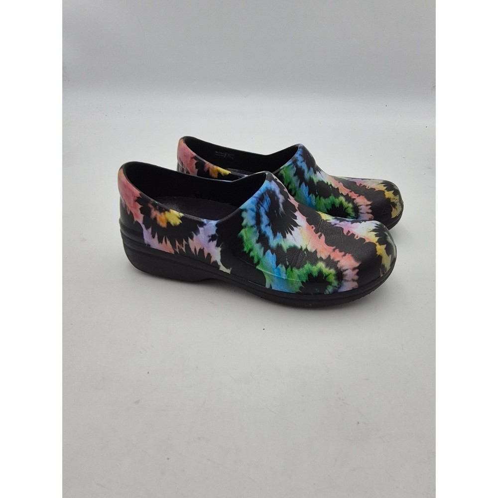Crocs Womens Size 10 Neria Pro II Tie-Dye Work Clogs Multicolor Slip Resistant