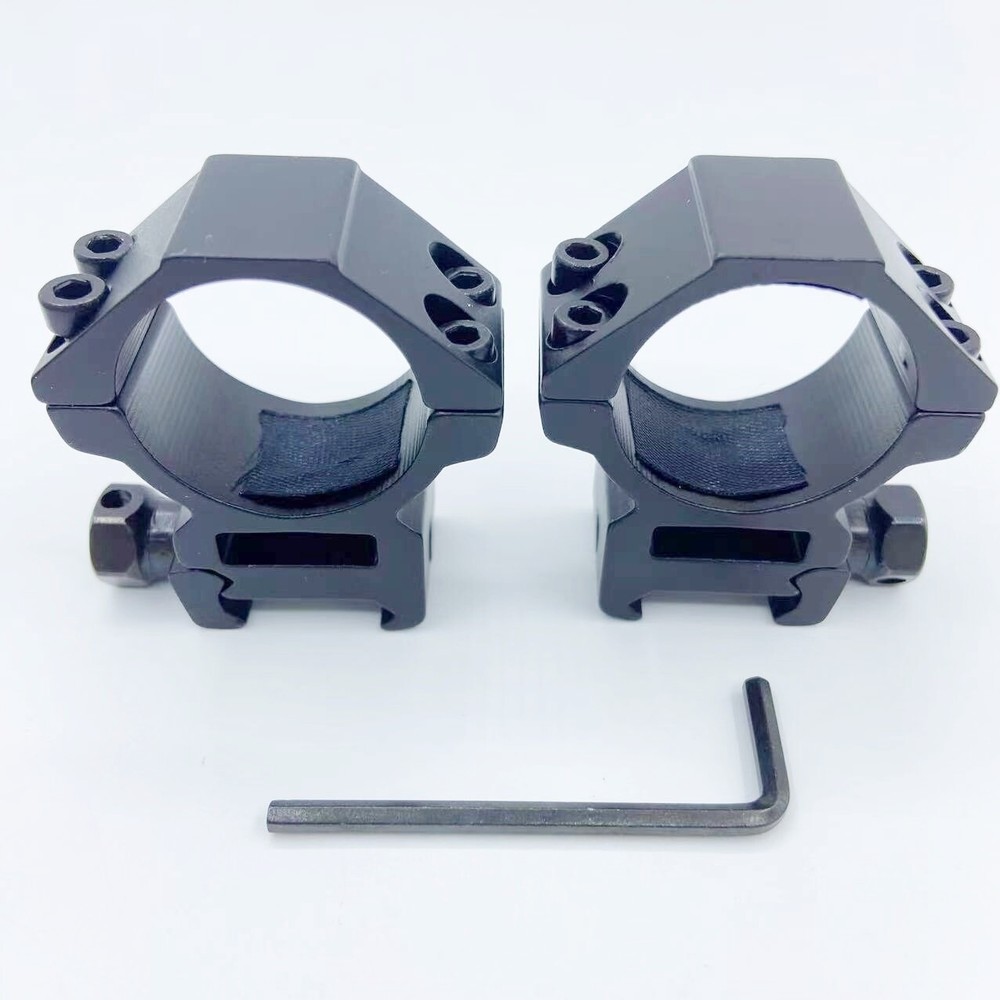 1 Pair 30mm Low Profile Picatinny Weaver Scope Rings Aluminum See Through Mount