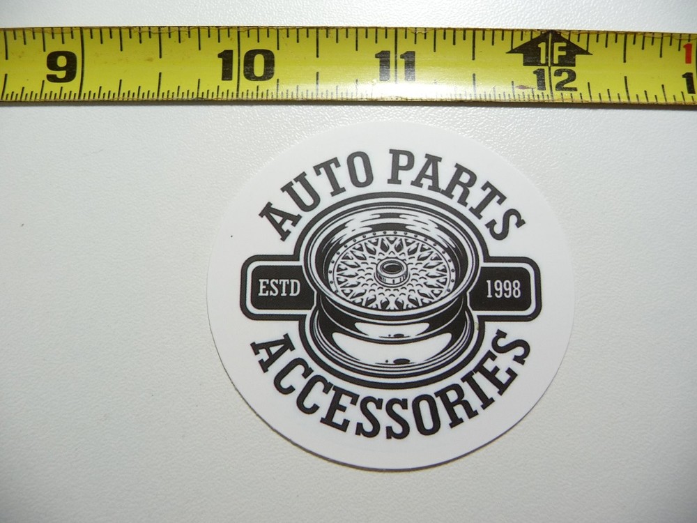 Hot Rod Chrome Rim Auto Parts Sticker for Classic Cars