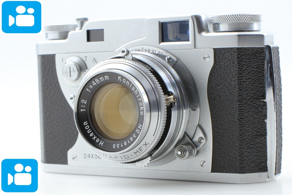 🎦VIDEO👀🌟Near MINT🌟 Konica IIA Rangefinder Hexanon 48mm F2 From JAPAN