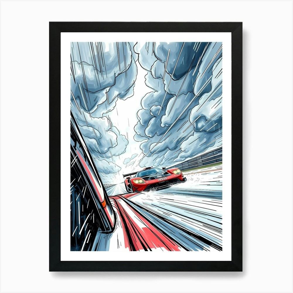 Ford Gtr Art Print Framed Wall Art Poster Canvas Print Picture