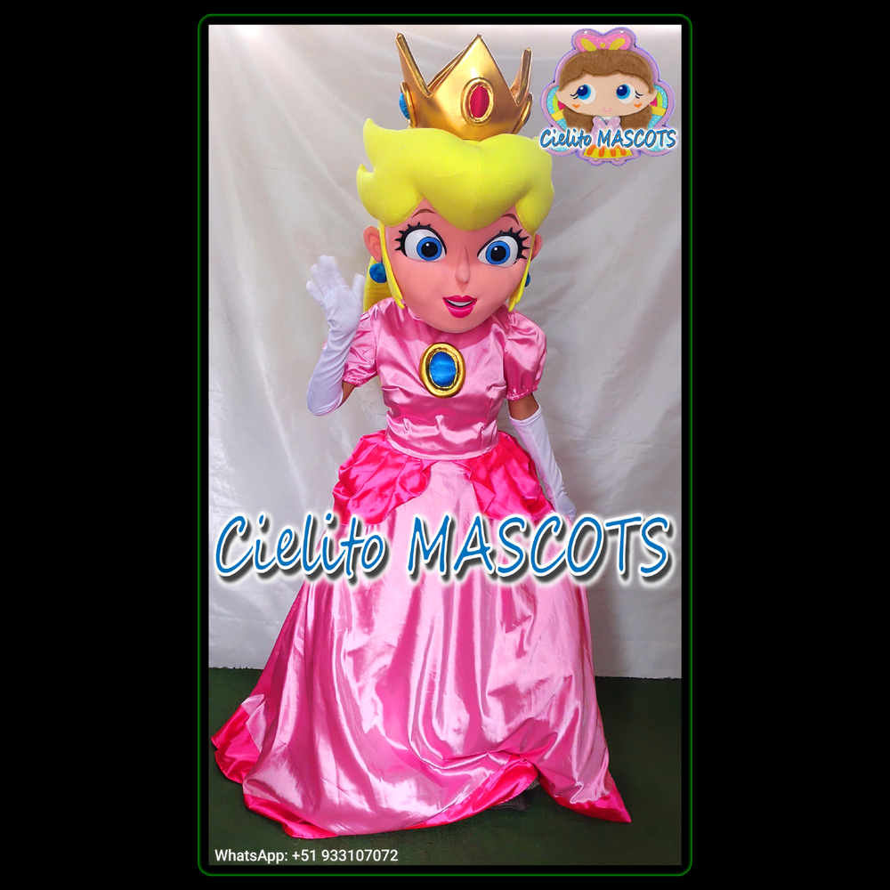 PRINCESS PEACH Mascot Costume cosplay botarga halloween cartoon Cielito MASCOTS