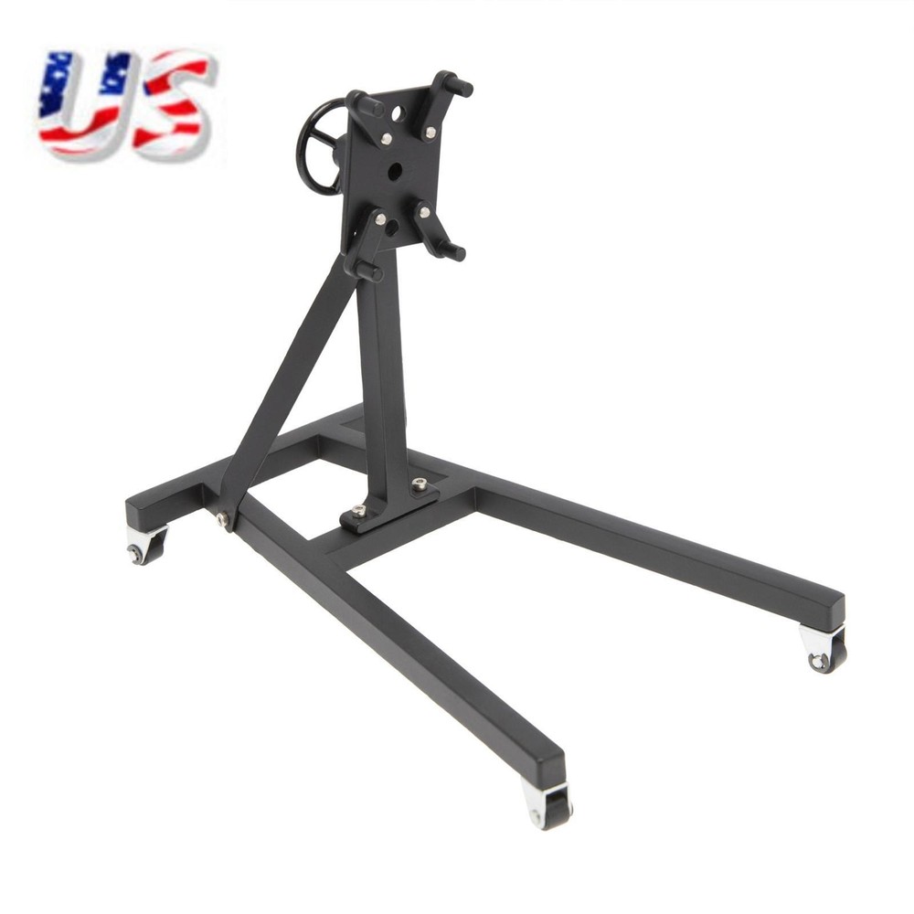 Black Aluminum Rotating Engine Stand for 1/8 1/10 RC Car Repair