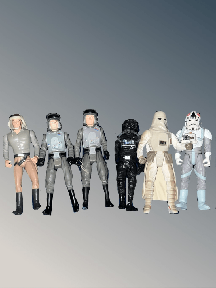 Vintage 1997 Star Wars Storm Troopers AT AT Commander & Driver Action Figurs B17