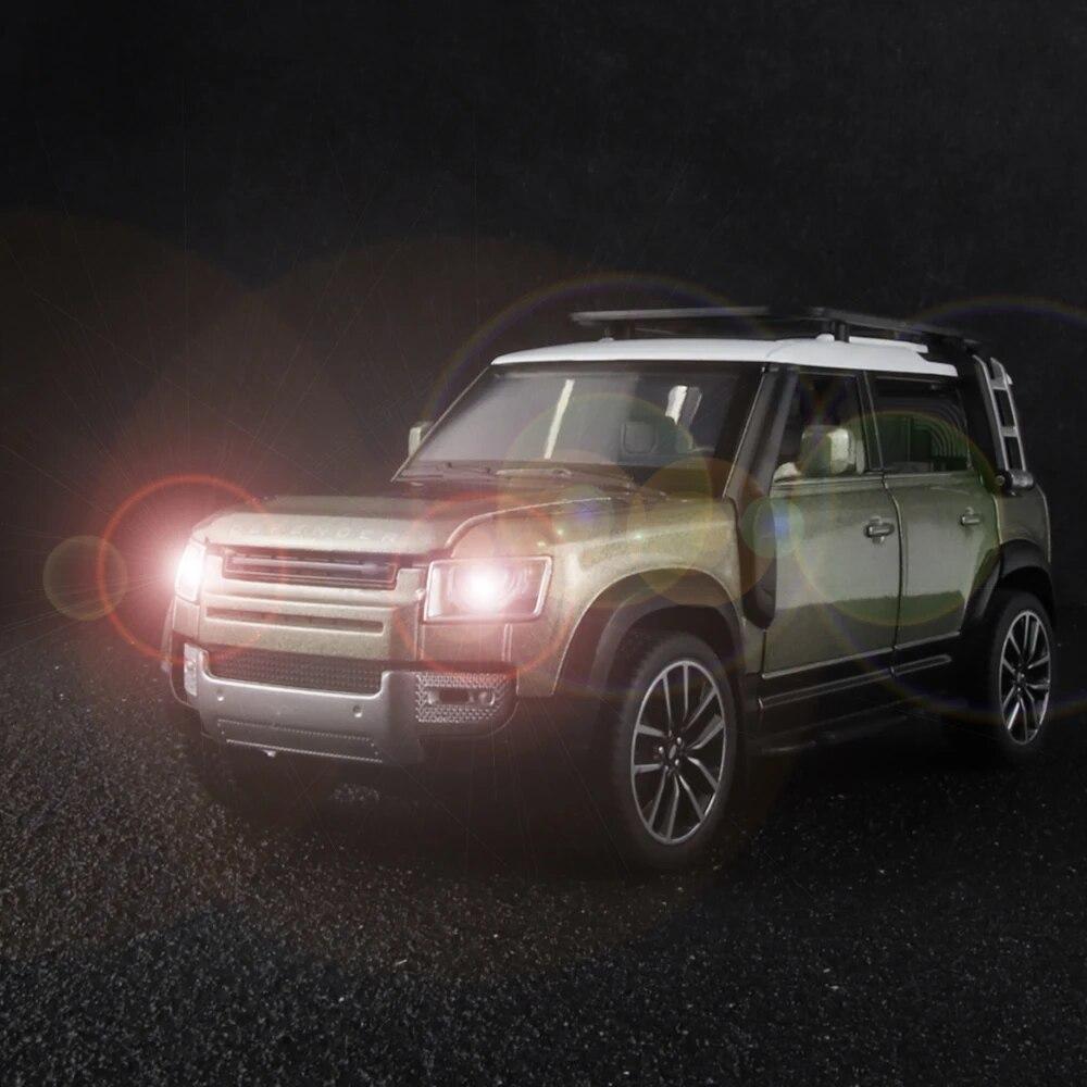 1/32 Diecast Land Rover Defender 110 Pullback Toy Car with Sound & Light – Perfect Gift