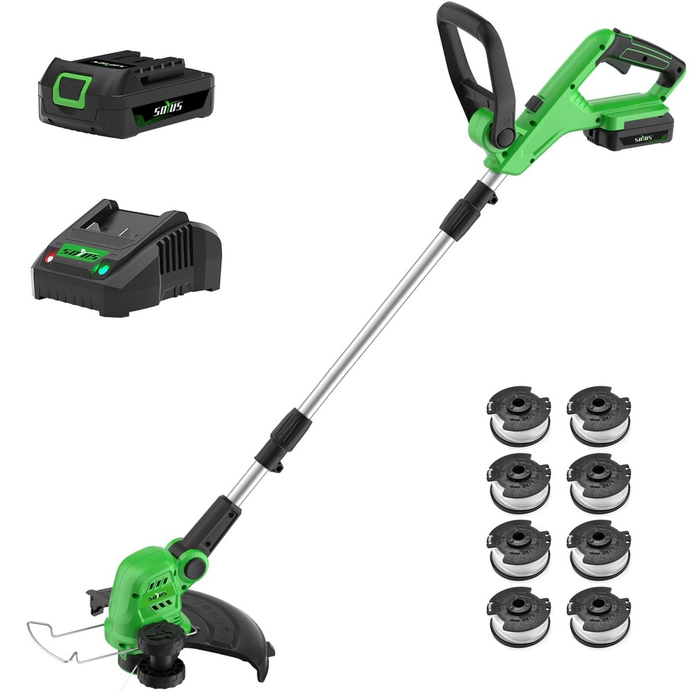 Weed Wacker Cordless, 12 Inch String Trimmer with Battery and Charger, Lightw
