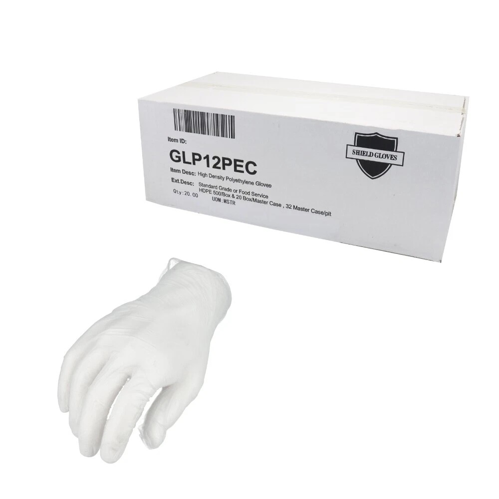 40,000 Poly HDPE Food Service Gloves Latex-Free Large Bulk Pack