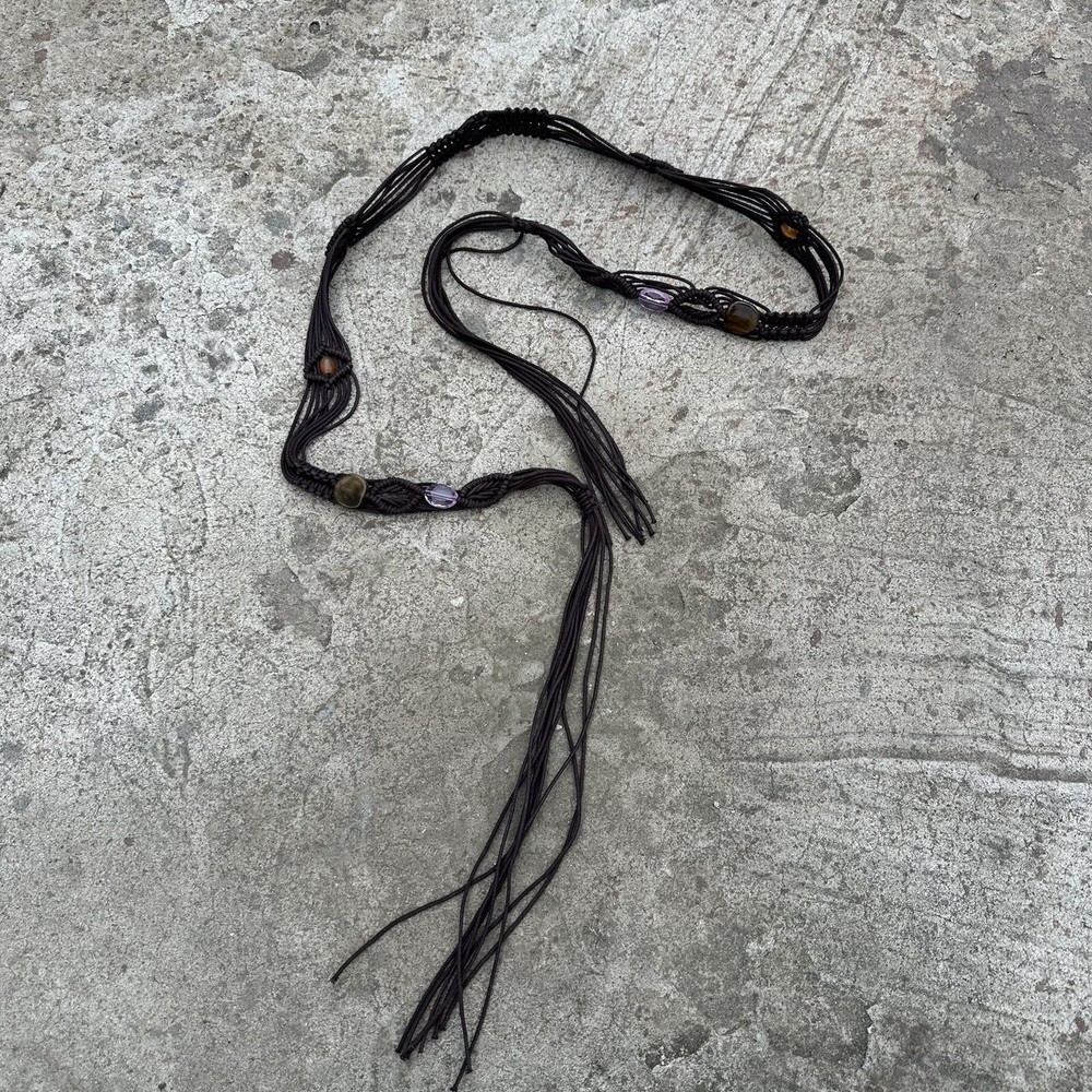 Vintage Japanese Y2K Grunge Knit Belt Avantgarde Hype Beast Style