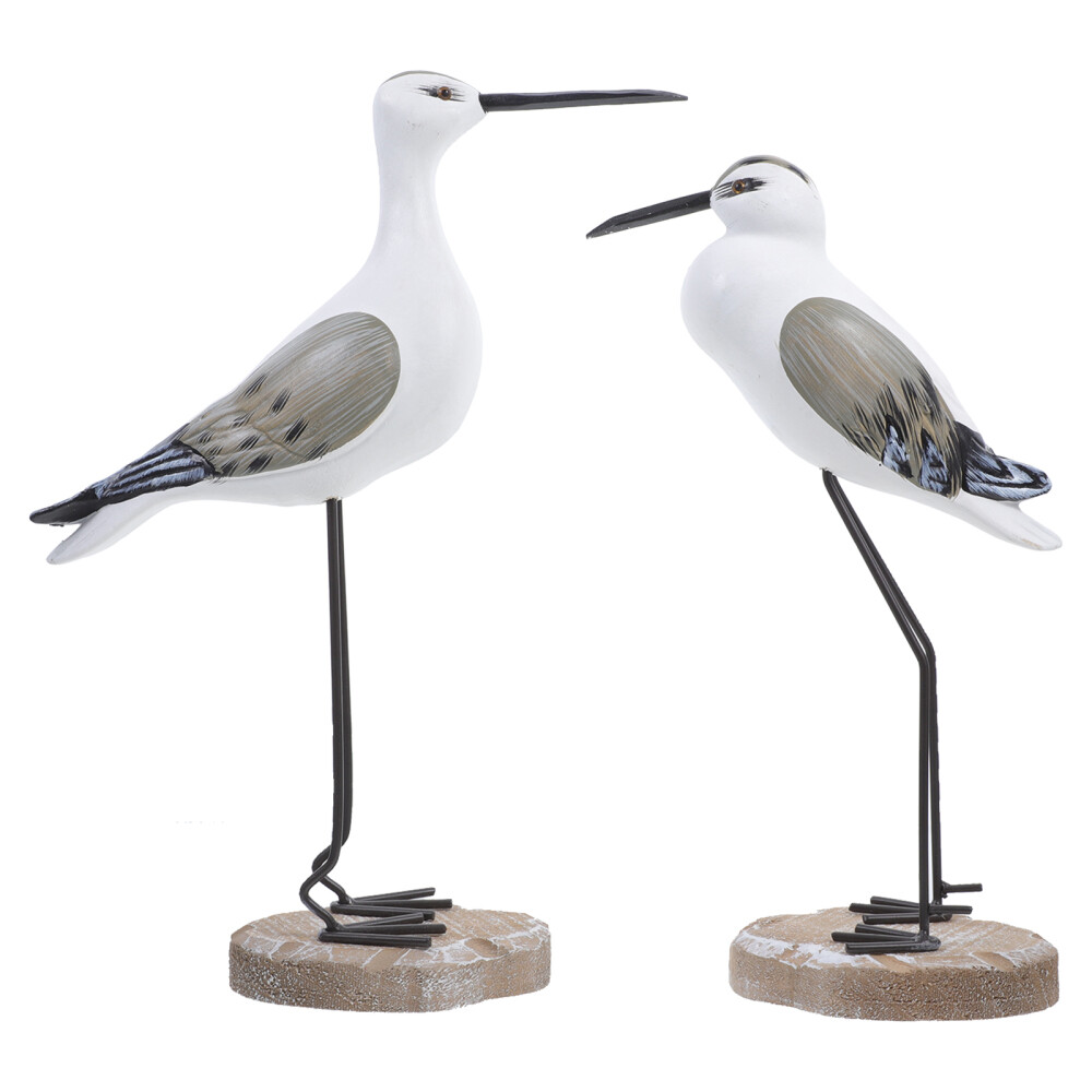 2 Pcs Coastal Decor Birds Seagull Ornaments Desktop Seaside