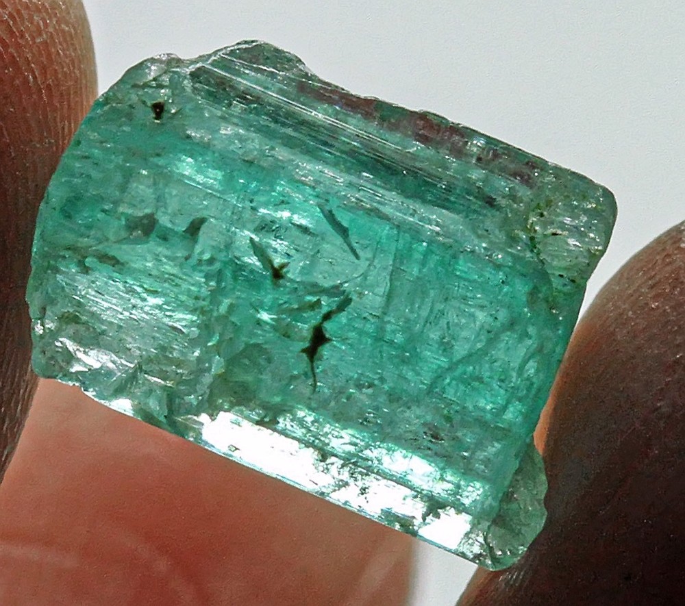 4.5Ct Paraiba Blue Green Vanadium Beryl Faceted Rough Gemstone YMDb82