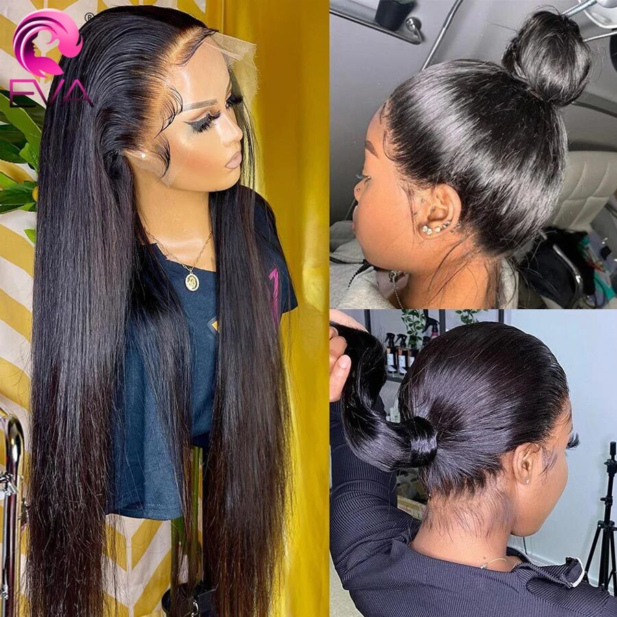 Glueless HD Lace Front Human Hair Wigs Pre Plucked for Women