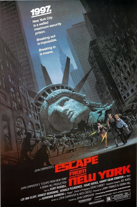 John Carpenter's Escape From New York movie poster print : 11 x 17 inches