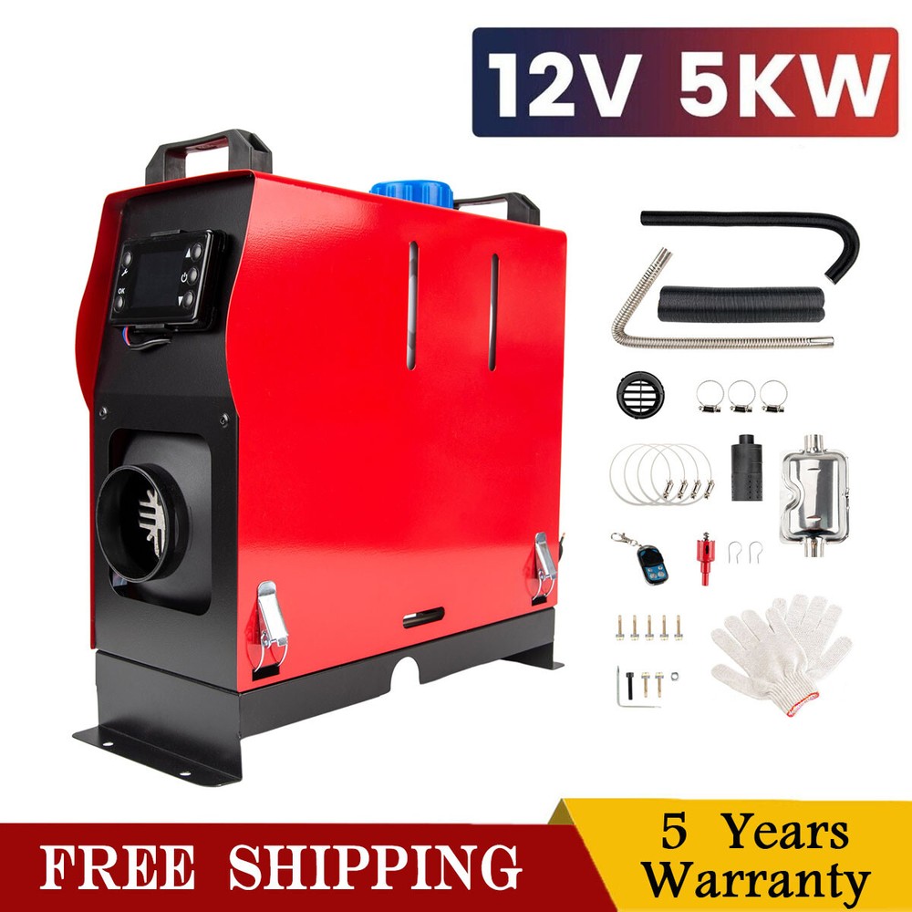 12V 5KW Diesel Air Heater with Remote LCD for Car Truck Boat RV  