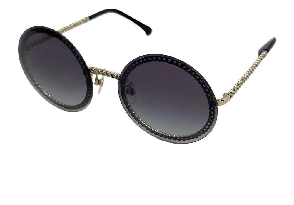 CHANEL 4245 Sunglasses with Gold Chain Frame and Coco Mark #2