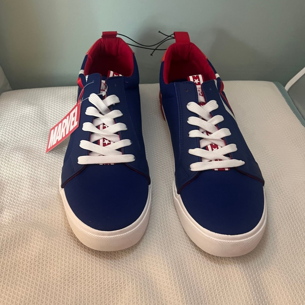 Marvel Men's Captain America Low Top Lace-Up Sneakers, Sizes 7-13 - .com
