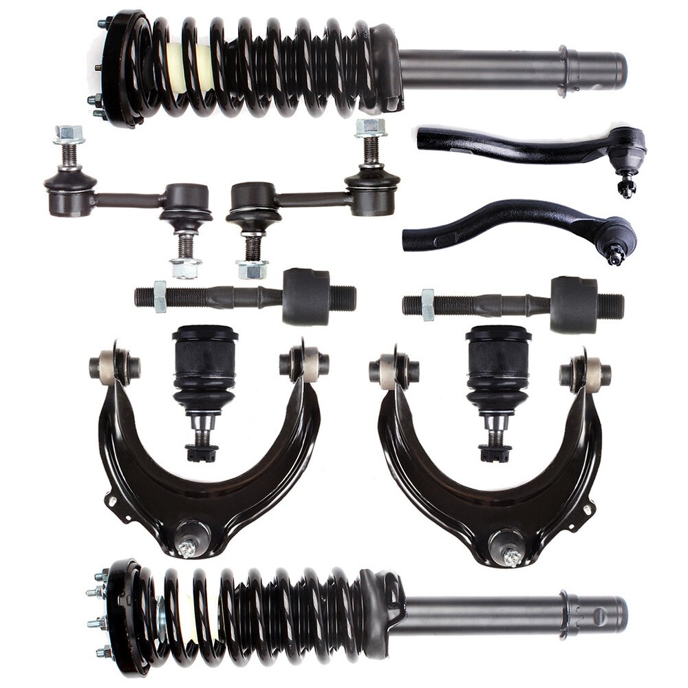 2003-07 Honda Accord 2.4L Front Struts Coil Spring Tie Rods Kit 12pc Replacement Set