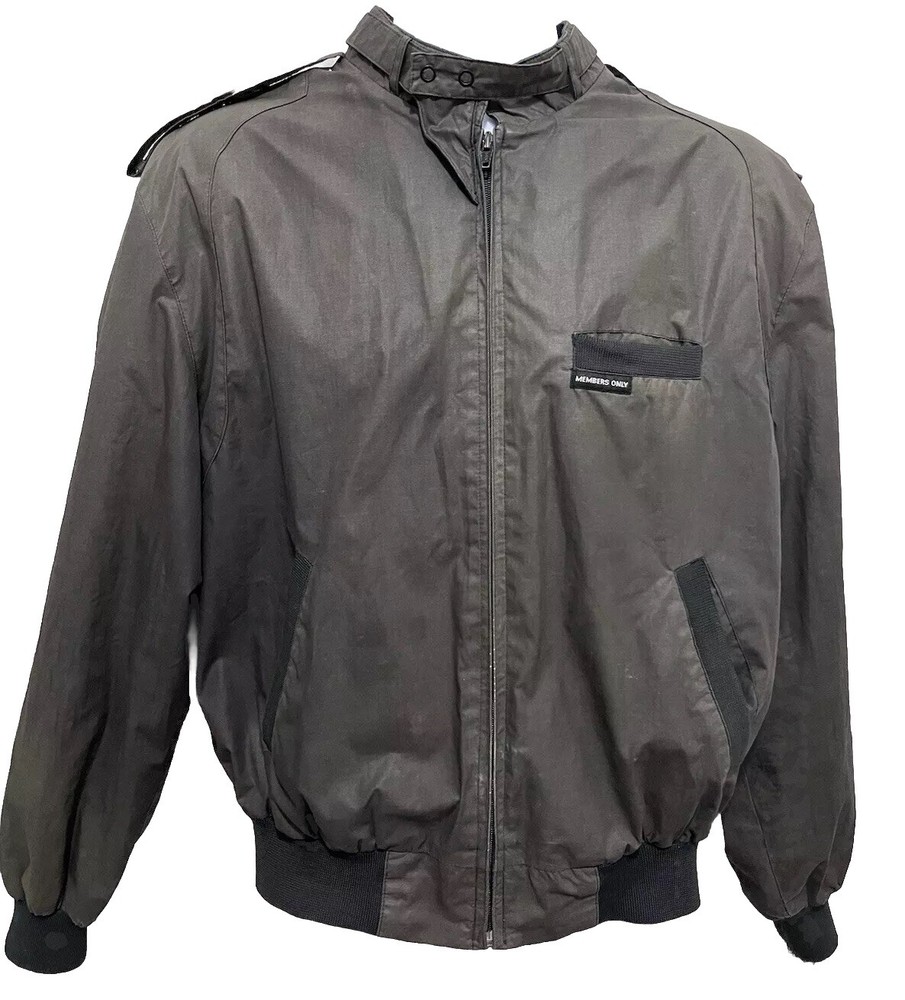 Members Only Jacket  men's Sz  Large “42” Brown vintage Cafe Racer Moto Y2K-image