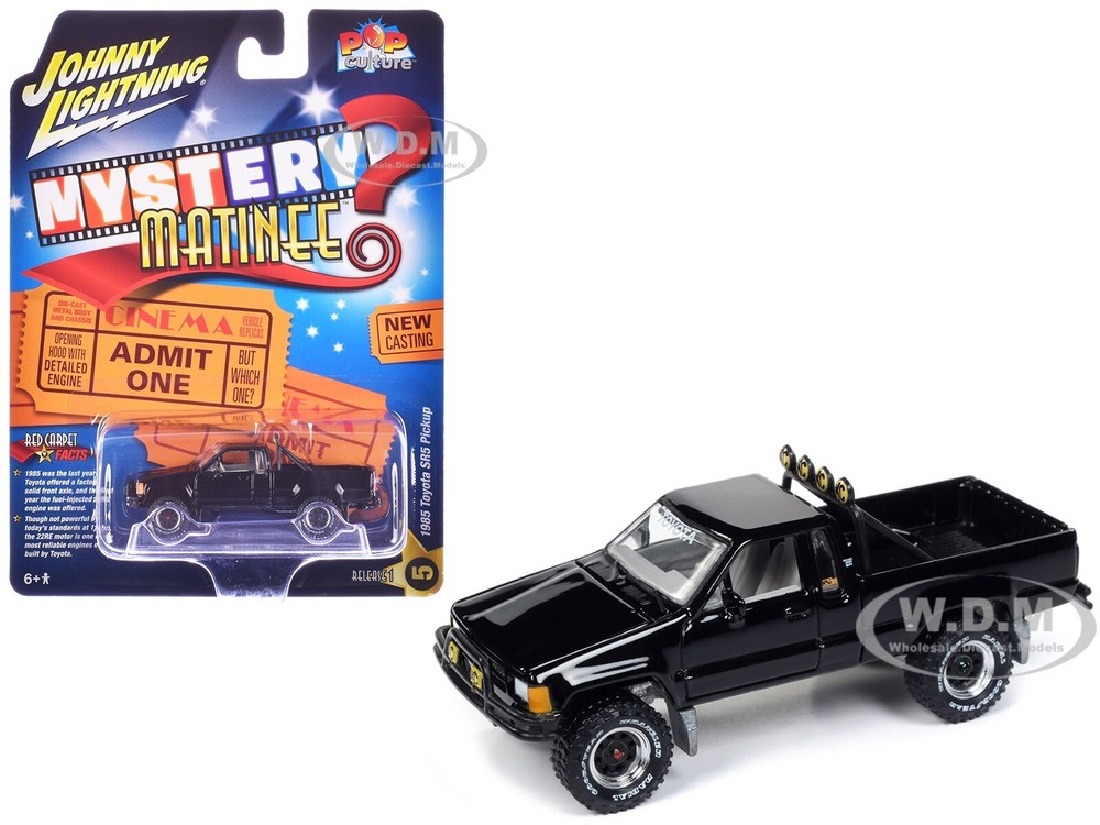 1985 TOYOTA SR5 PICKUP BLACK 1/64 DIECAST BY JOHNNY LIGHTNING JLPC014-JLSP374