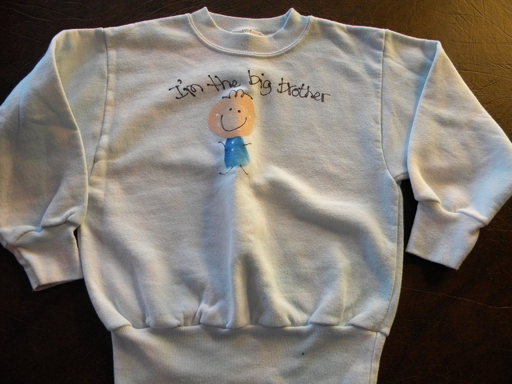 Boy's Size 3-4 Sweatshirt  BIG BROTHER  Hanes  Long Sleeve