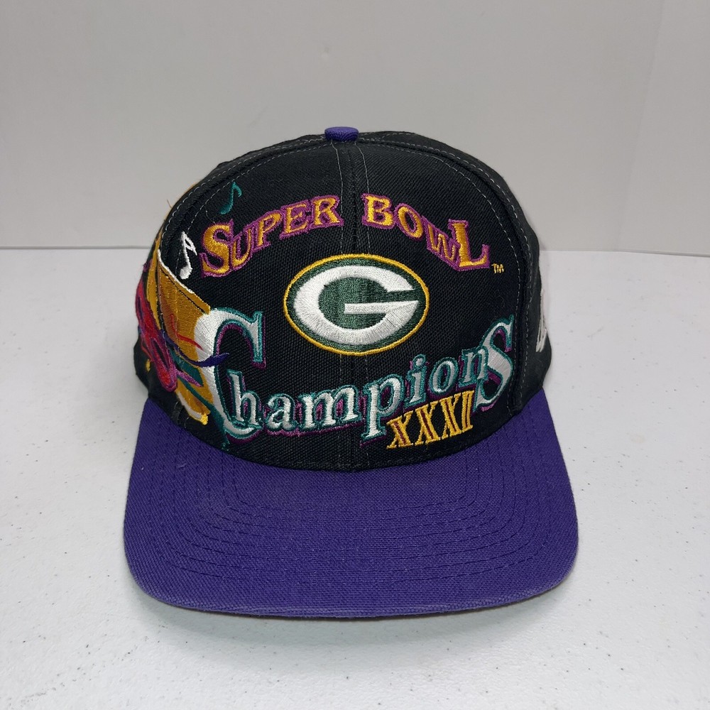 Vintage Super Bowl XXXI 31 Green Bay Packers Champions Hat Logo Athletic 1997