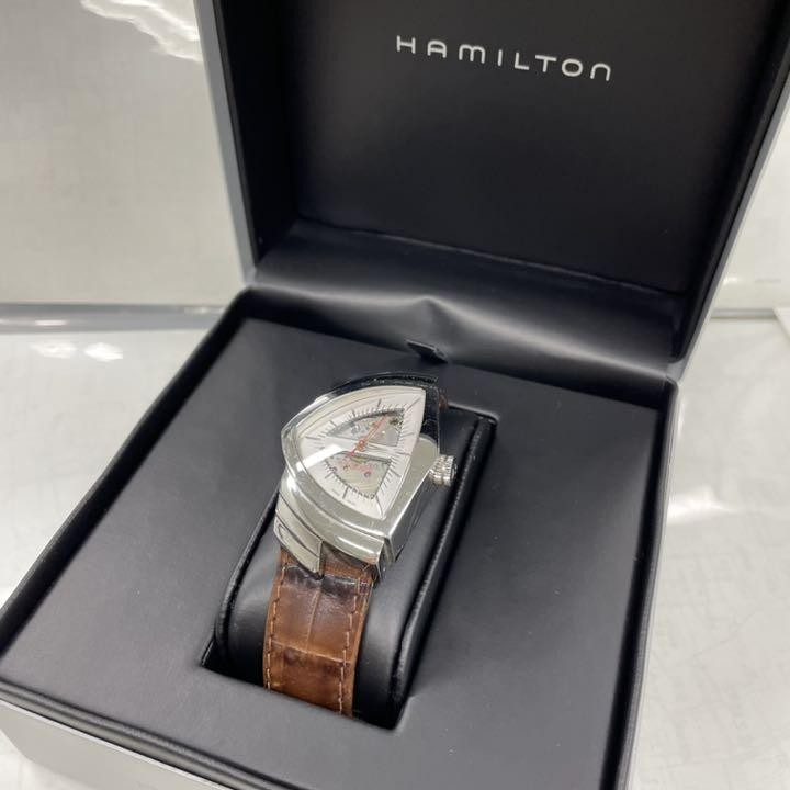 Hamilton Ventura H245150 Mens Automatic Silver Triangle Watch 35mm
