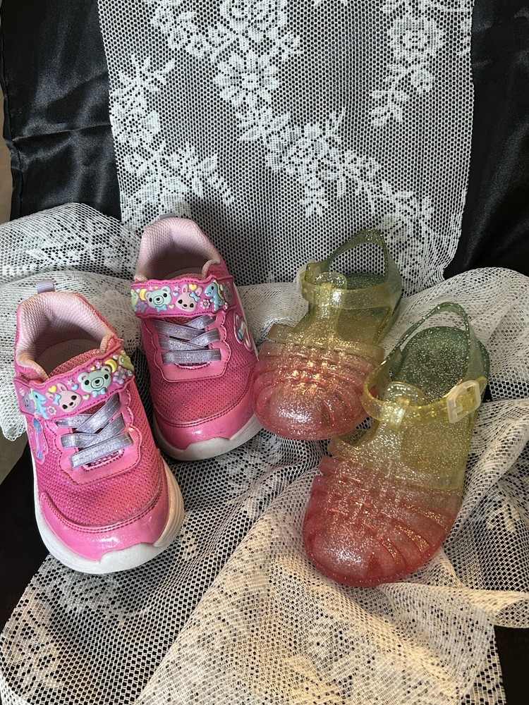 Toddler Girl Shoes Unique Lil’ Sketckers Sneakers, Jellies Mixed Lot Of 2 Size 9