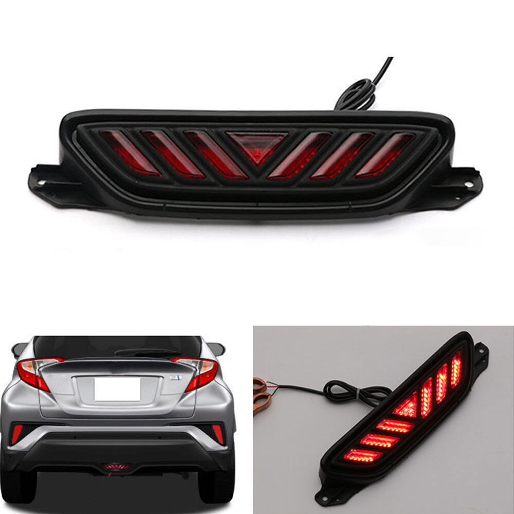 For Toyot@a CHR C-HR 2017-2020 LED Brake Tail Light Rear Bumper Fog Lamp DRL