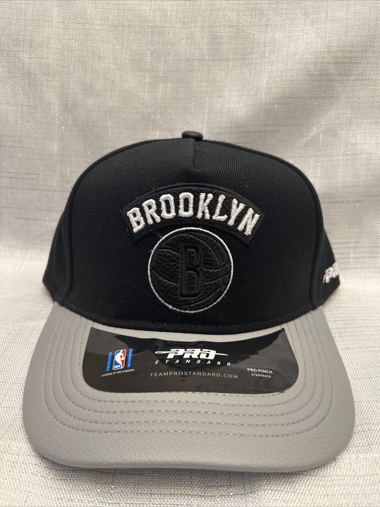 BROOKLYN NETS CITY DOUBLE FRONT LOGO SNAPBACK HAT Pro standard