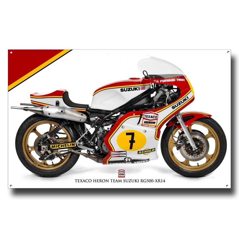SUZUKI RG500 XR14 Classic Racing Motorcycle Metal Sign Art