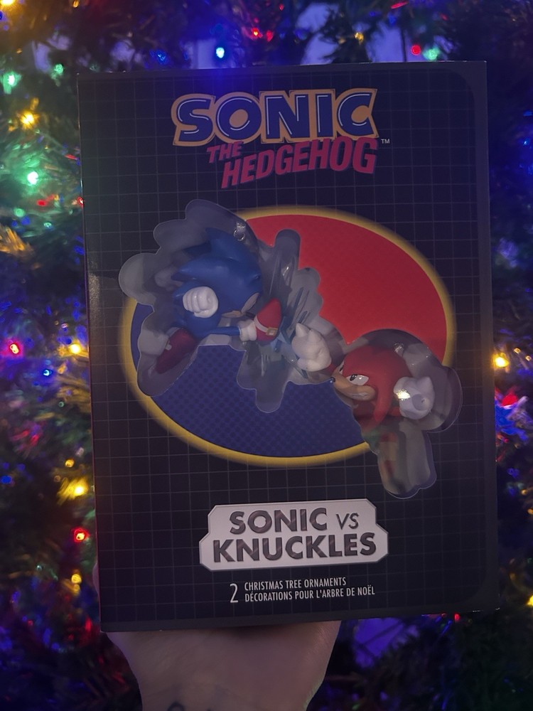 Hallmark Sonic the Hedgehog & Knuckles Christmas Ornament Set of 2