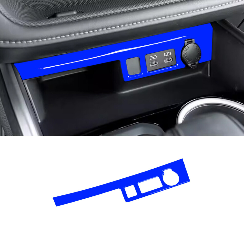 Cigarette Lighter Storage Box Panel For Toyota Highlander 2020-2024 Bright Blue
