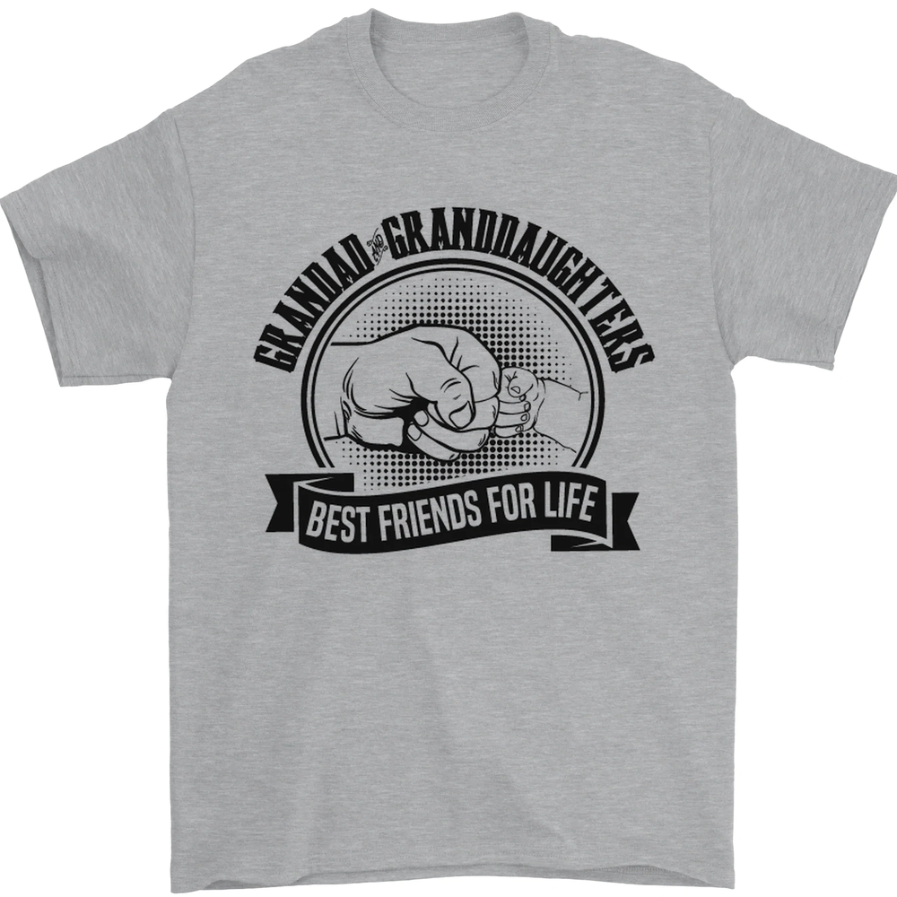 Grandad & Granddaughters Grandparents Day Mens T-Shirt 100% Cotton