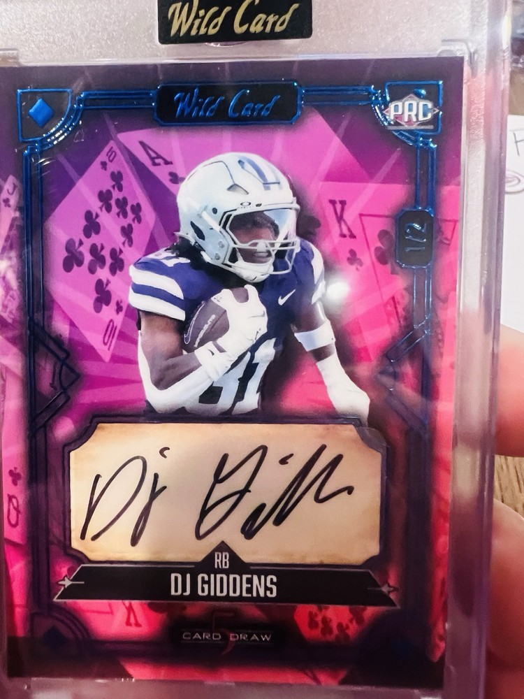 2024 Wildcard Kansas State RB DJ Giddens Auto 1/2