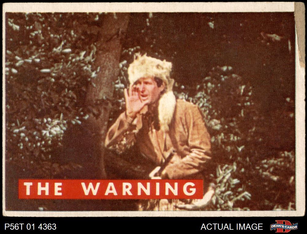 1956 Topps Davy Crockett Green Back #9 The Warning  1.5 - FAIR