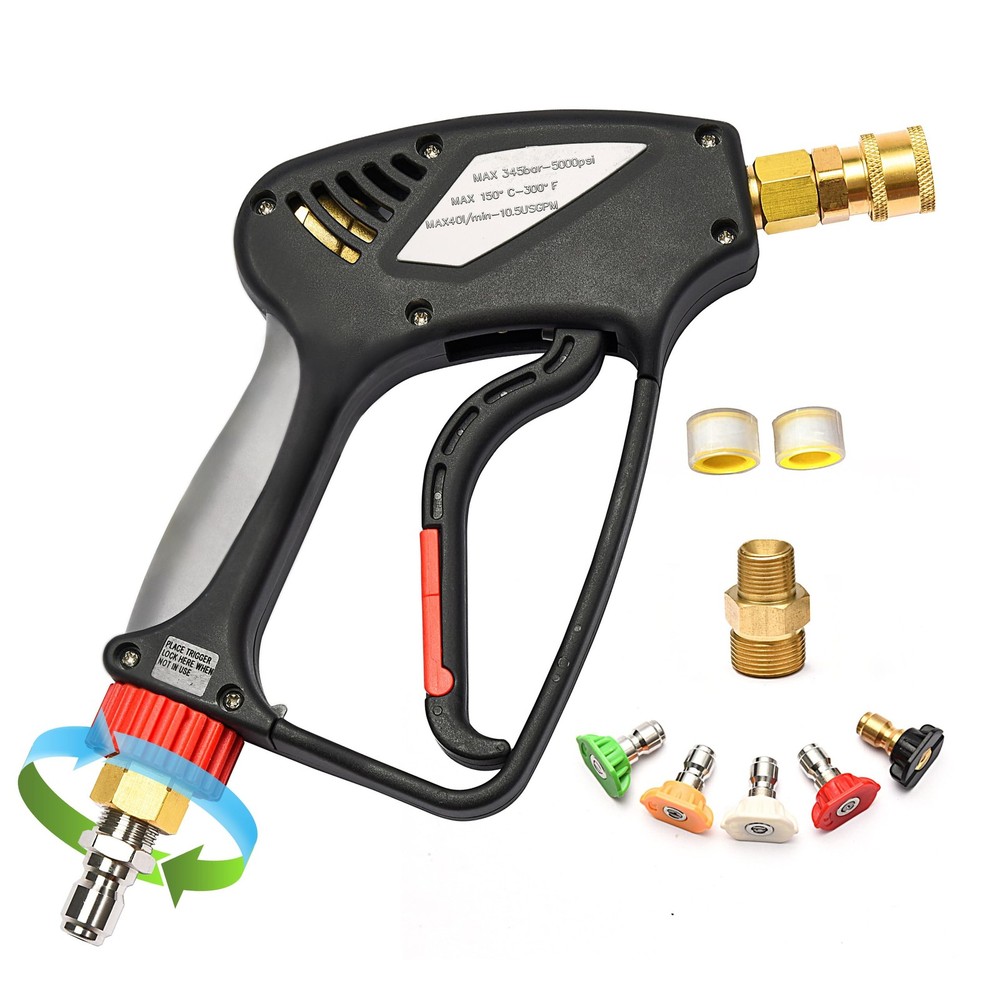 High-Pressure 5000 PSI 10.5 GPM Washer Gun with 360 Swivel  