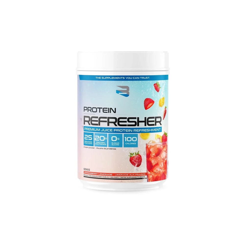 BELIEVE Protein Refresher Stick - 25 Servings - 20G Protein - Strawberry Lemonade Flavor