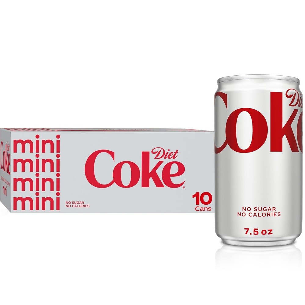 Diet Coke Mini-Can 7.5oz 10 Pack Package May Vary