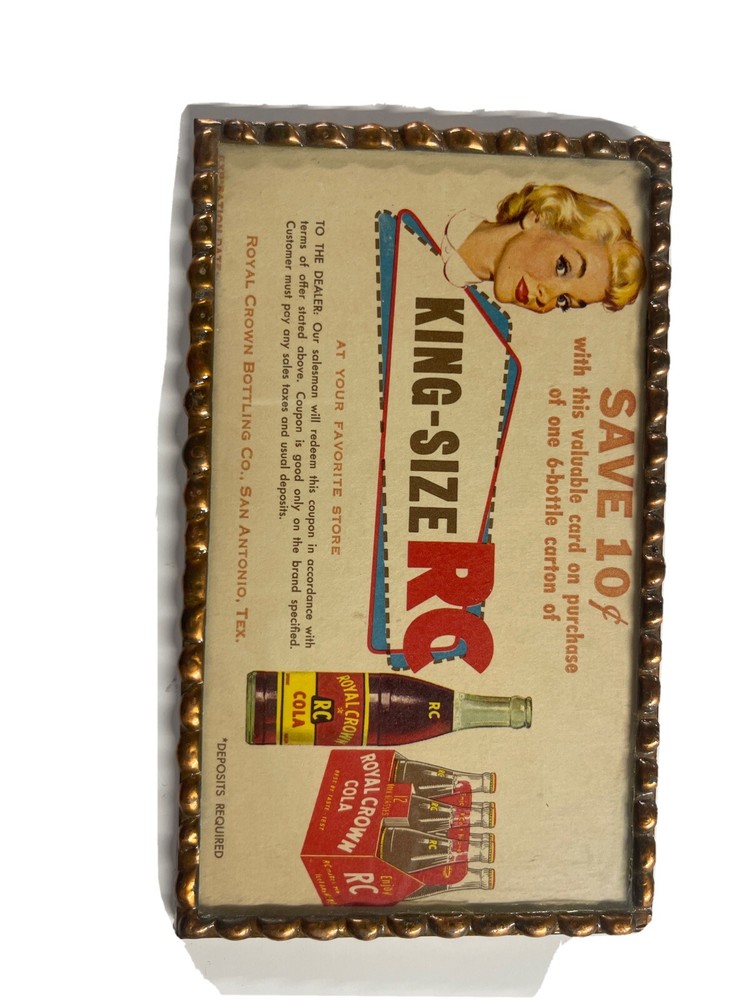 Vintage Royal Crown Coupon Card. Framed-image