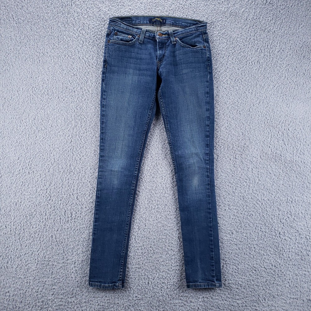 Levis 524 Womens Superlow Straight Faded Vintage Denim Jeans 28x30