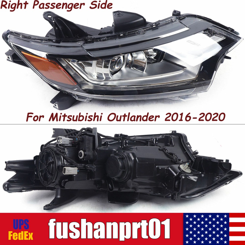 RH Headlight Fit Mitsubishi Outlander 2016-2020 Halogen Right Passenger Side
