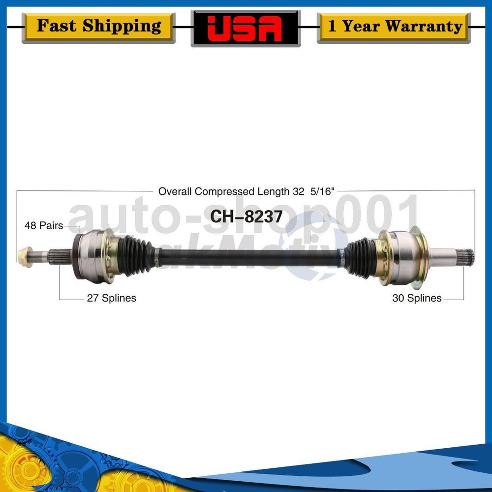 TrakMotive Rear Right CV Axle Joint For Dodge Challenger 2014 2013 2012 2011