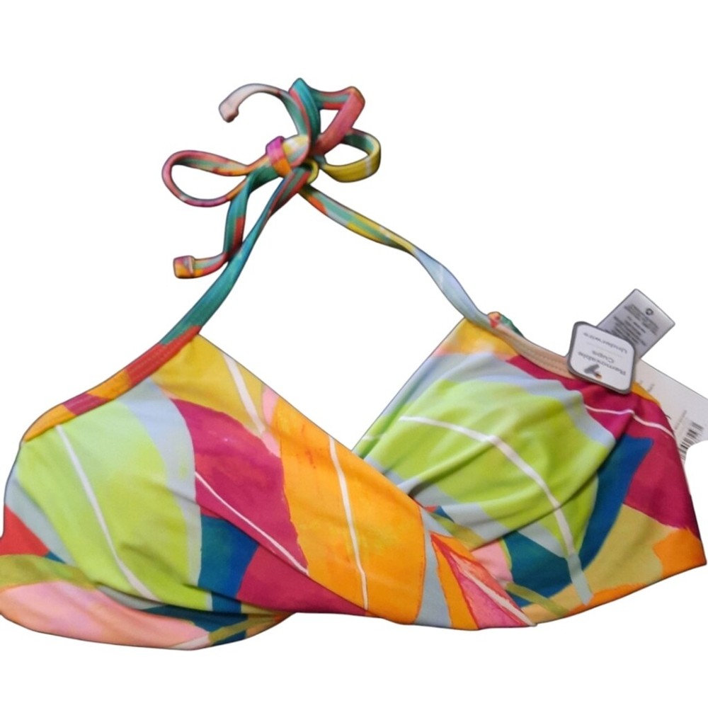 Time and Tru Multicolor Medium Bikini Top 8-10 NWT