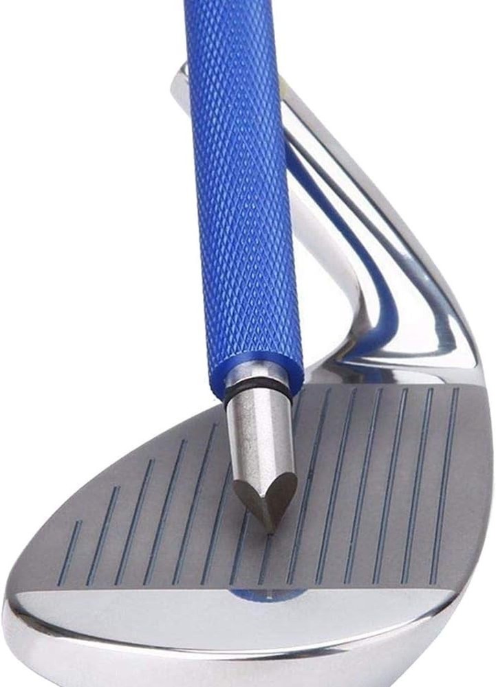 Golf Club Groove Sharpener, Re-Grooving Tool and Cleaner for Wedges & Irons