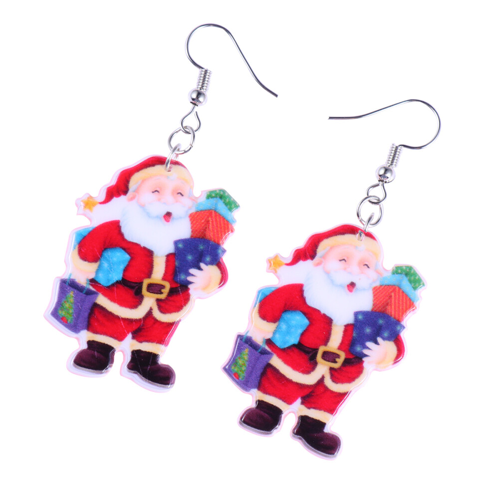 Santa Dress Gingerbread Christmas Decorations Stud Earrings Miss