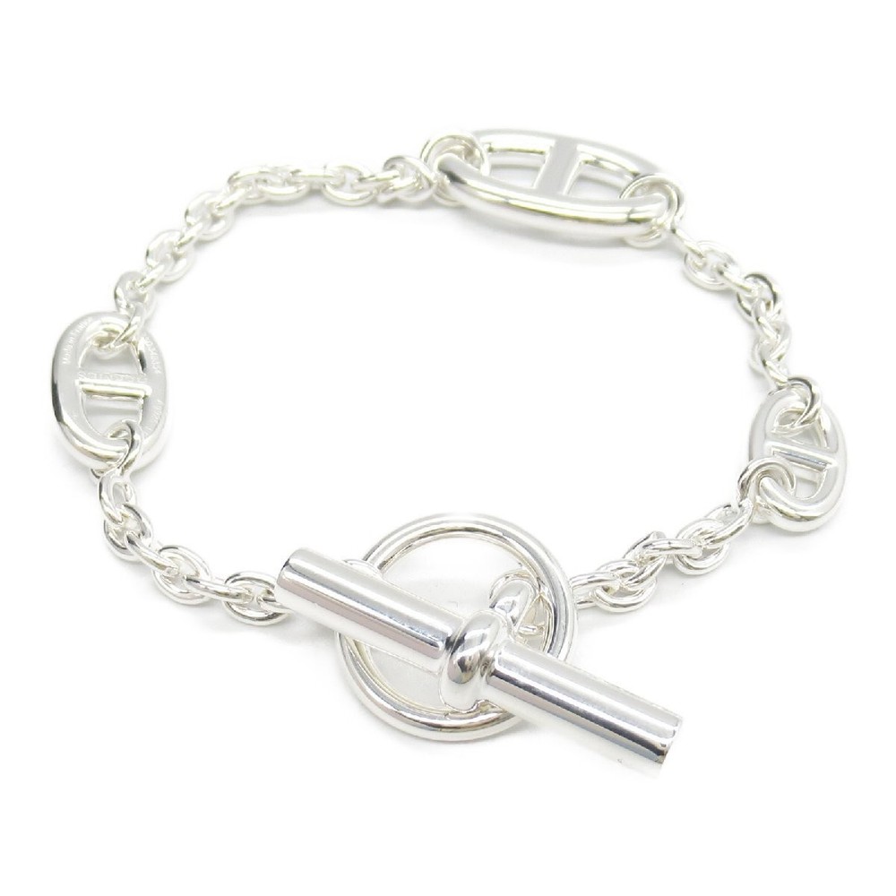 Hermes Chaine dAncre Farandole 925 silver bracelet wo 569097