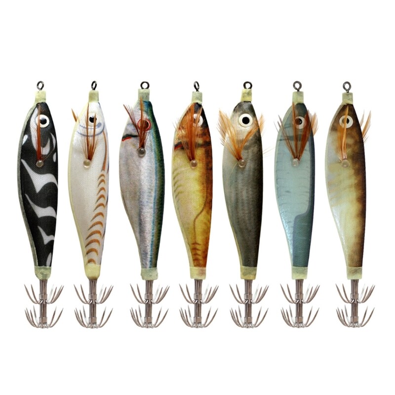 Glow-in-the-Dark Squid Jigs Fishing Lures for Saltwater & Freshwater