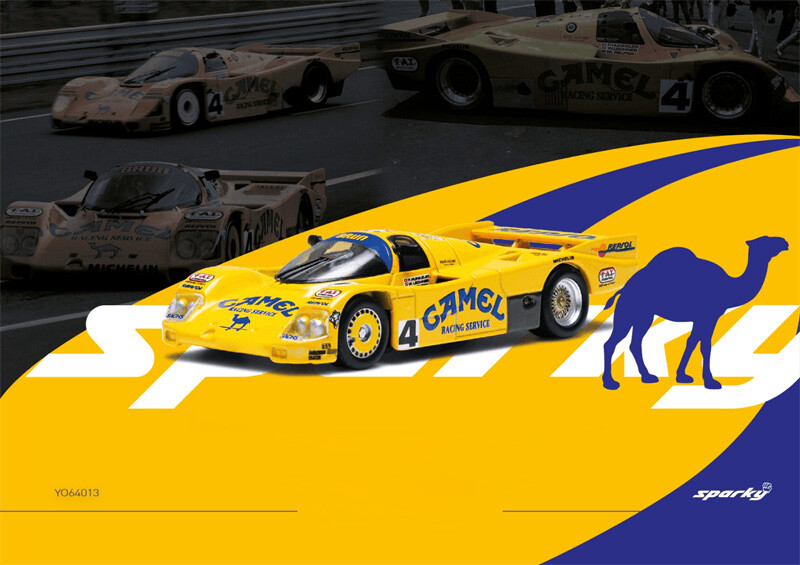 Sparky x Tiny 1:64 962C Team Camel Motorsport 24h Le Mans 1988 Diecast Model Car