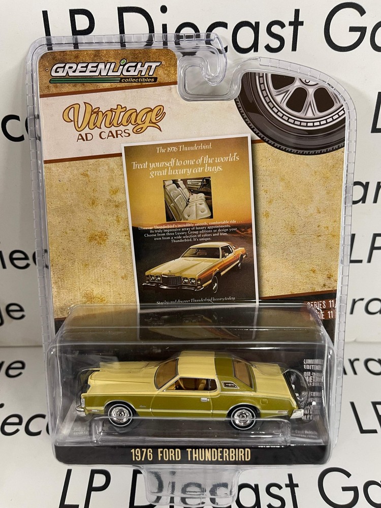 GREENLIGHT 1976 Ford Thunderbird Gold & Beige 2 Tone 1:64 Diecast Vintage Ad Car