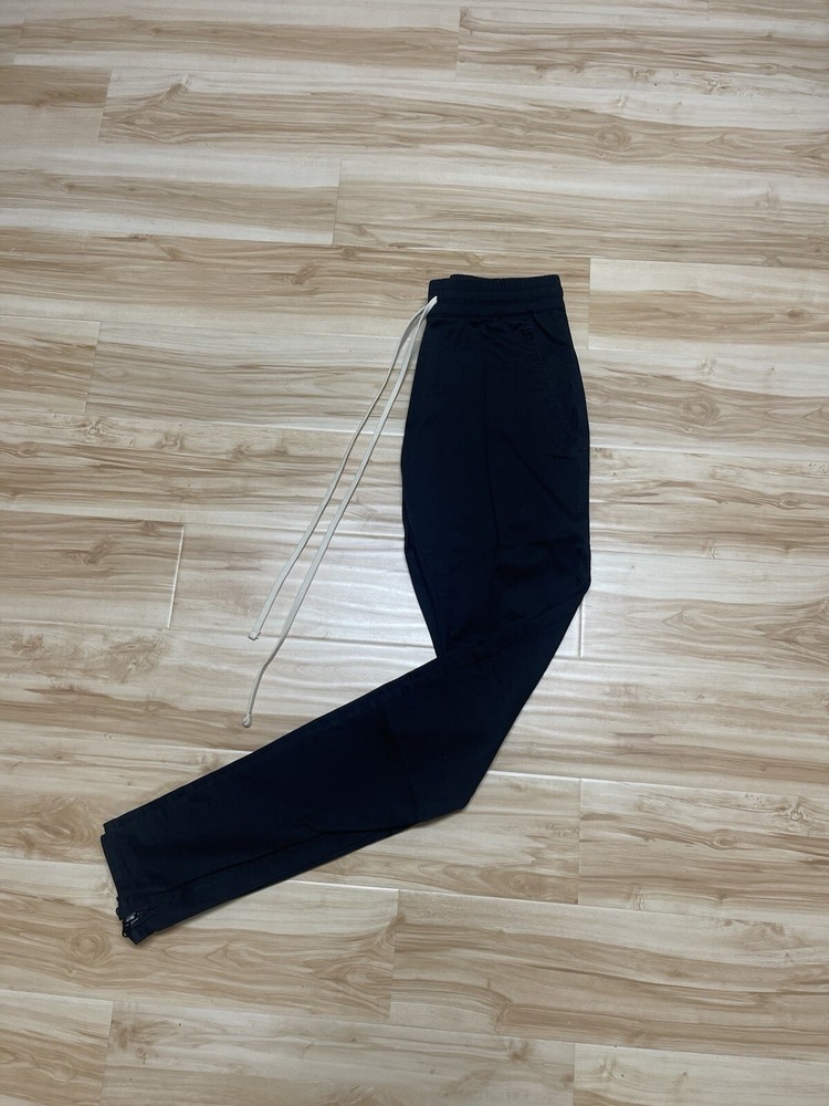 Fear Of God FOG Essentials Drawstring Ankle Zip Jogger Black Pants Mens Sz M