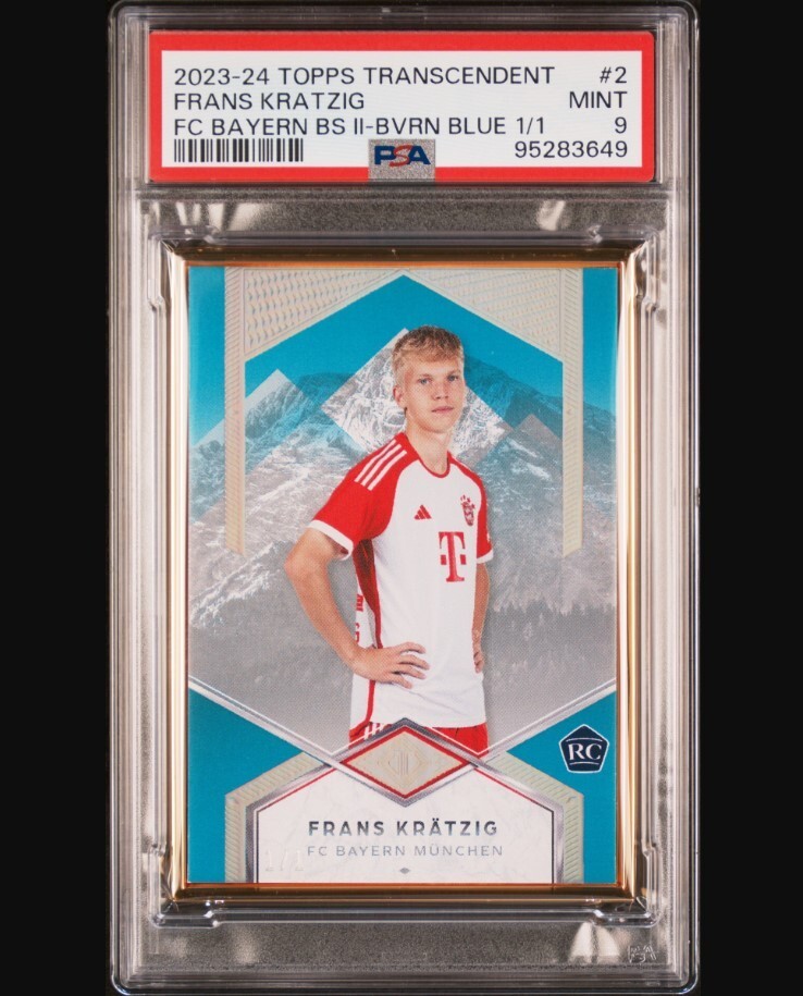 2023-2024 TOPPS TRANSCENDENT BAYERN MUNICH FRANS SCABIES ROOKIE 1/1 PSA 9 MINT